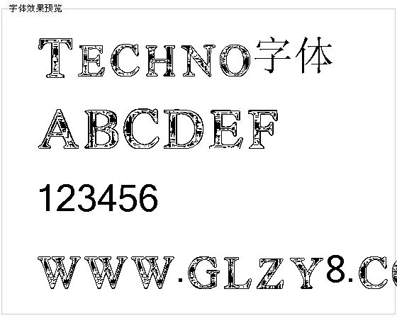 Techno字体