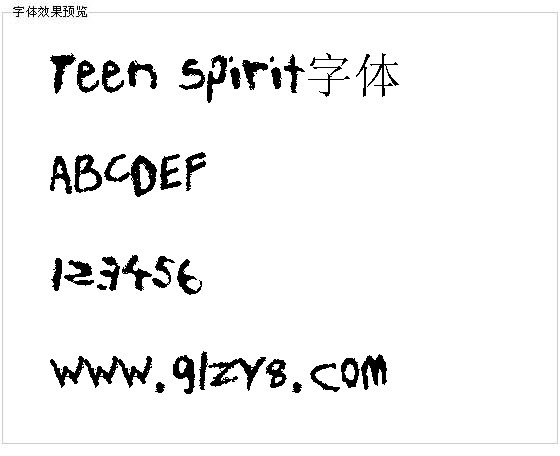 Teen Spirit字体