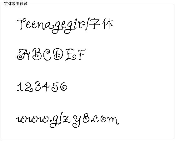 Teenagegirl字体