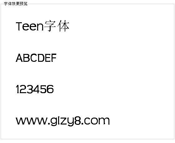 Teen字体