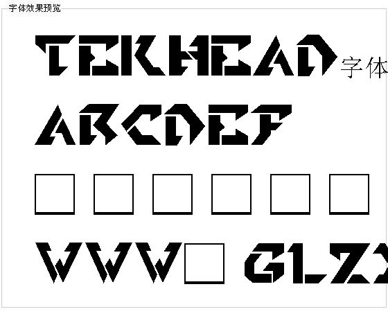 Tekhead字体