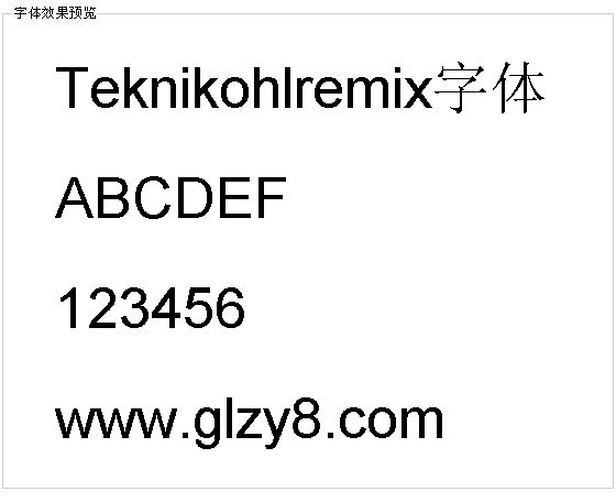 Teknikohlremix字体