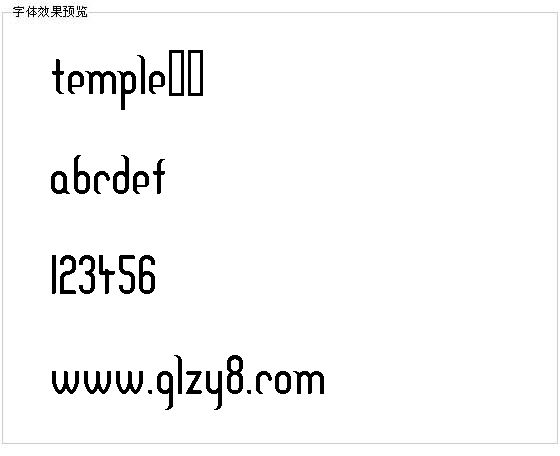 Temple字体