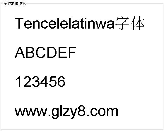 Tencelelatinwa字体