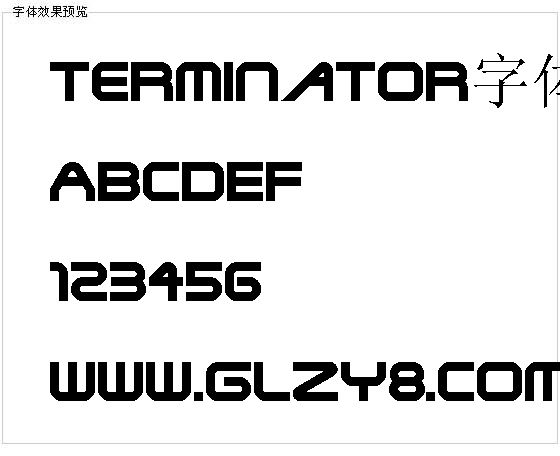 Terminator字体