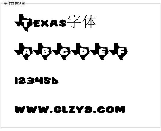 Texas字体