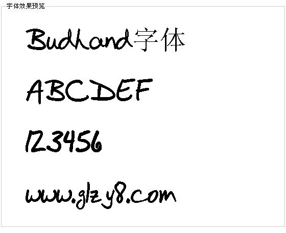 Budhand字体