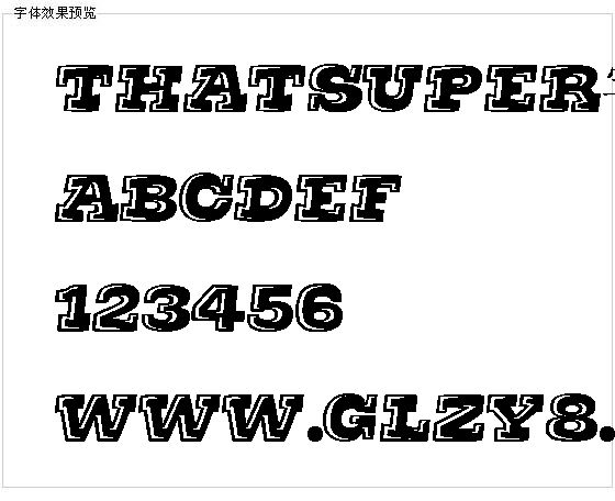 Thatsuper字体