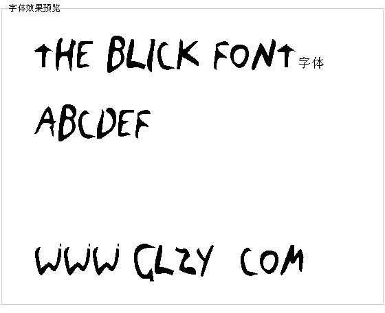 The Blick Font字体