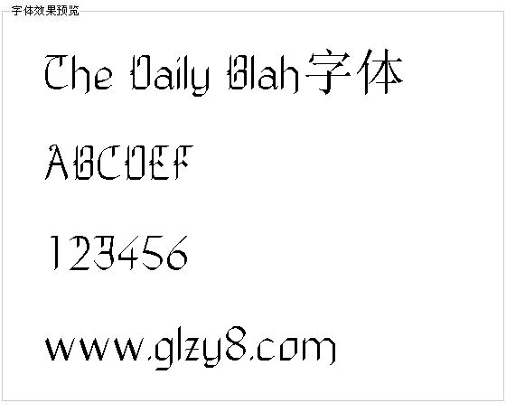 The Daily Blah字体