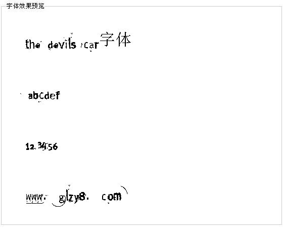 the devils car字体