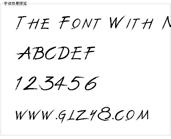 The Font With No Name字体