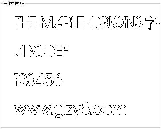 THE MAPLE ORIGINS字体