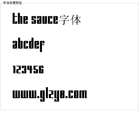 The Sauce字体