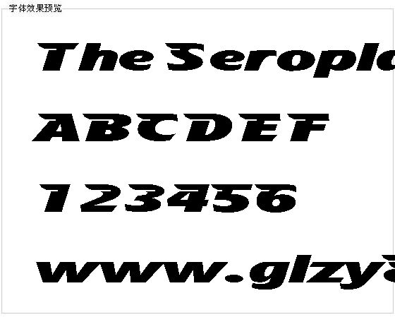 The Seroplane Flies High字体