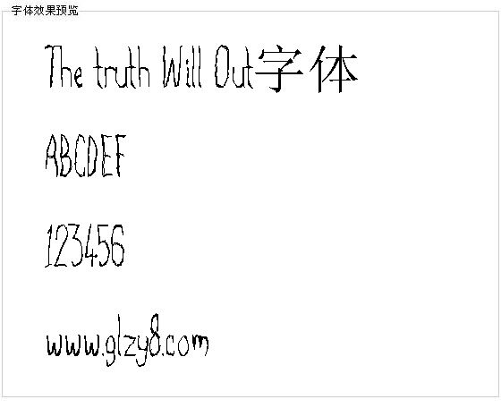 The truth Will Out字体