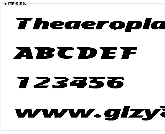 Theaeroplaneflies字体