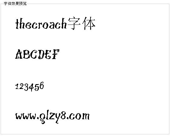 thecroach字体