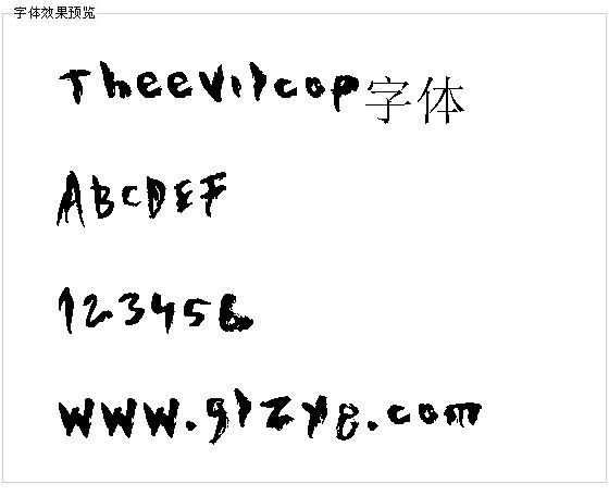 Theevilcop字体