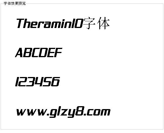 Theramin10字体