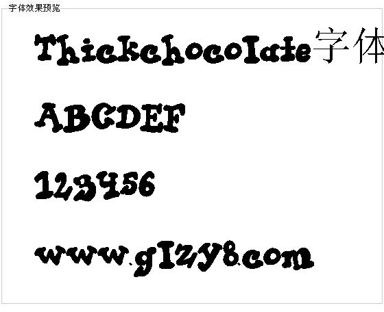 Thickchocolate字体