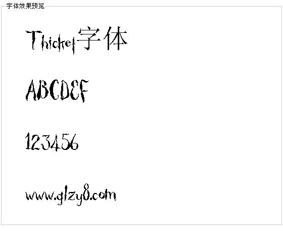 Thicket字体