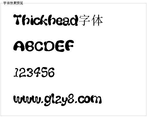 Thickhead字体