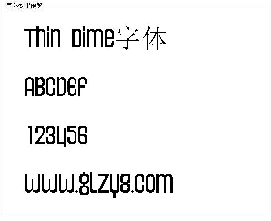 Thin Dime字体