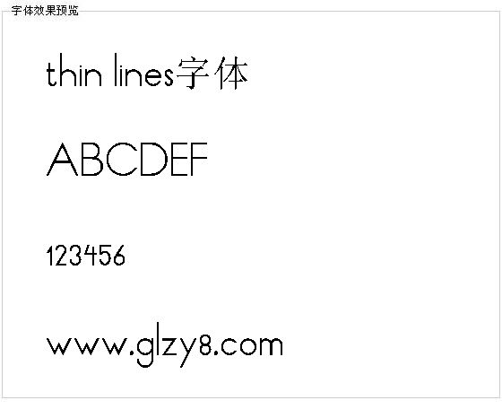 thin lines字体