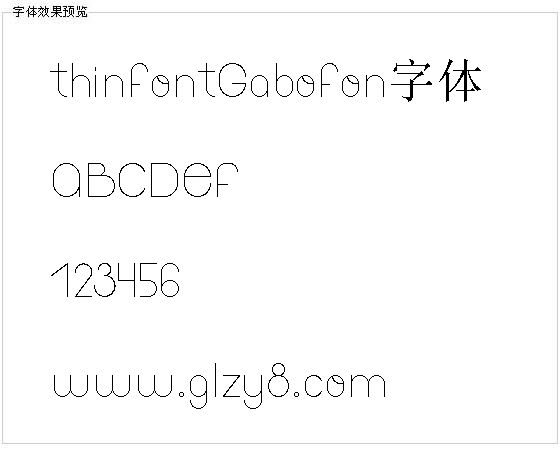 thinfontGabofon字体