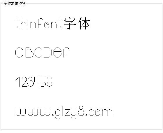 thinfont字体