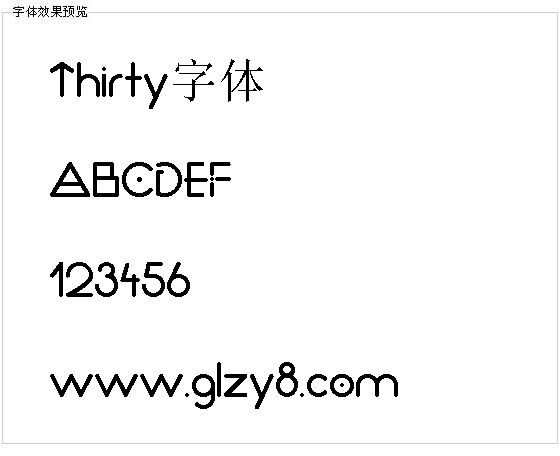 Thirty字体