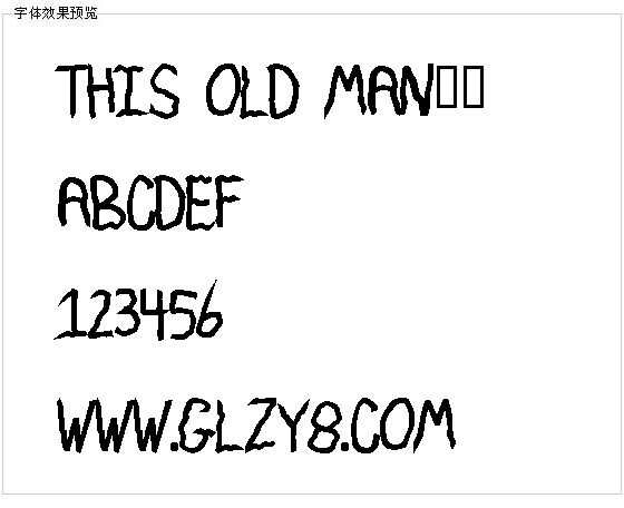 This old man字体