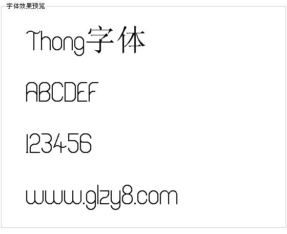 Thong字体