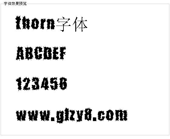 thorn字体