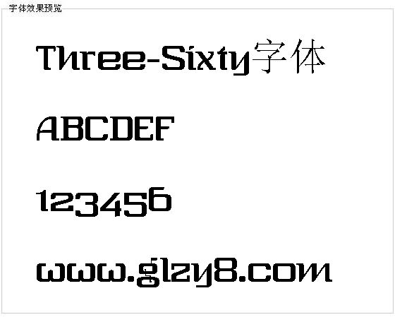 Three-Sixty字体