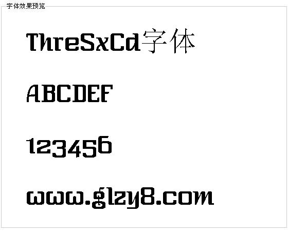 ThreSxCd字体