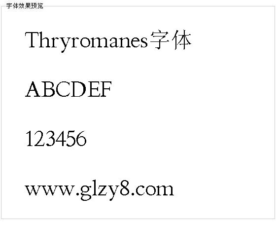 Thryromanes字体