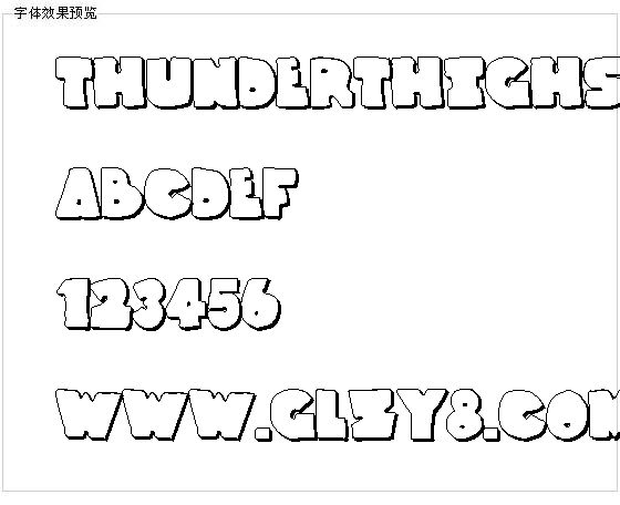 Thunderthighs字体