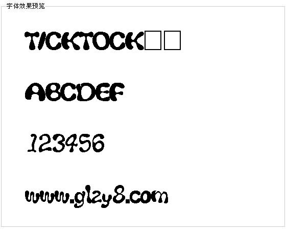 TICKTOCK字体