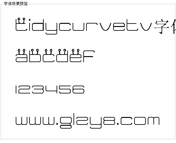 Tidycurvetv字体