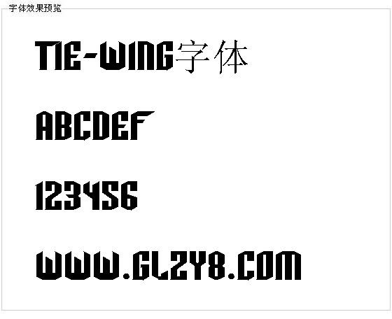 Tie-Wing字体