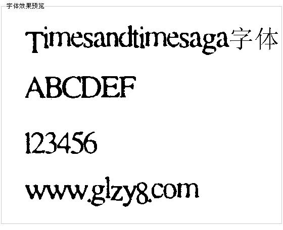 Timesandtimesaga字体