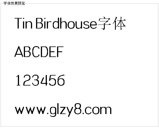 Tin Birdhouse字体