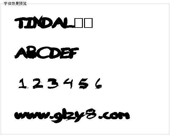 TINDAL字体