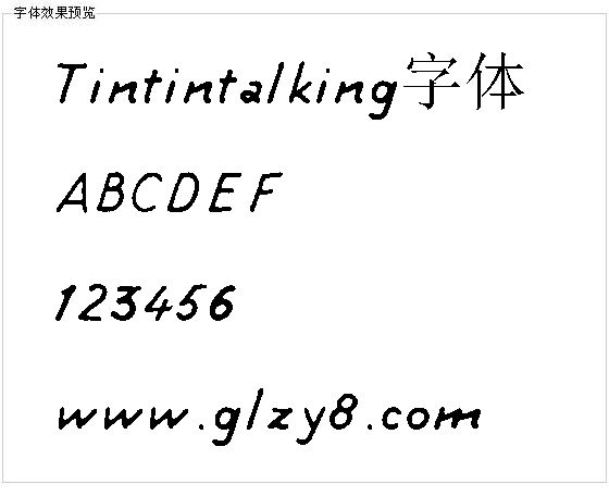 Tintintalking字体