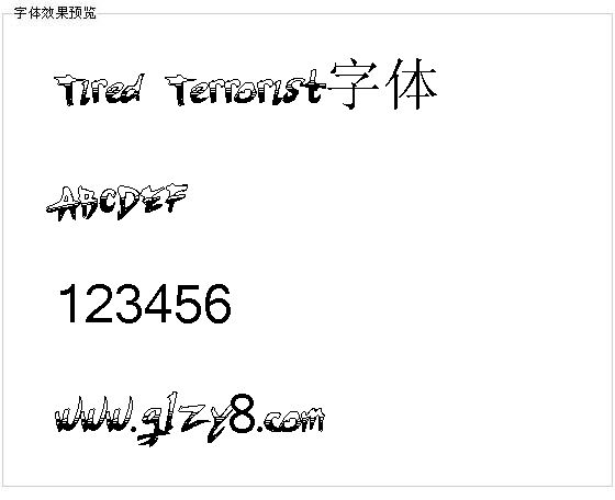 Tired Terrorist字体