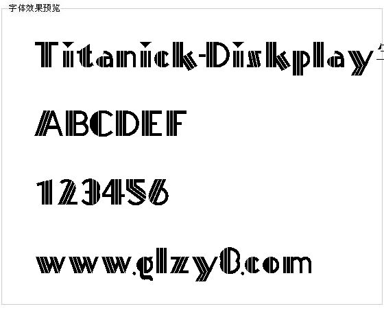 Titanick-Diskplay字体