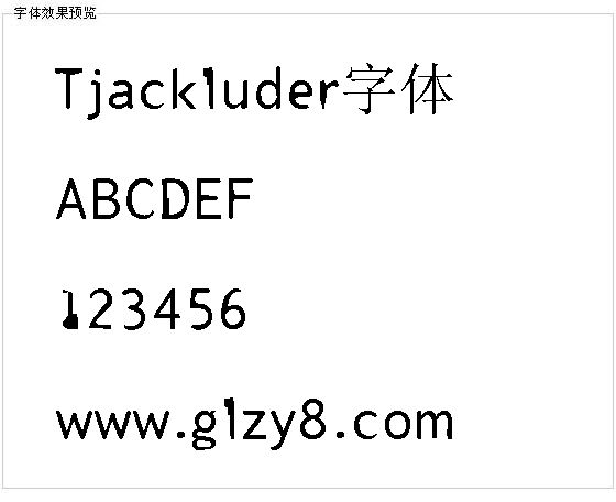 Tjackluder字体