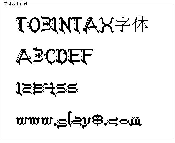 TOBINTAX字体